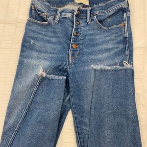 madewell hi rise skinny jeans